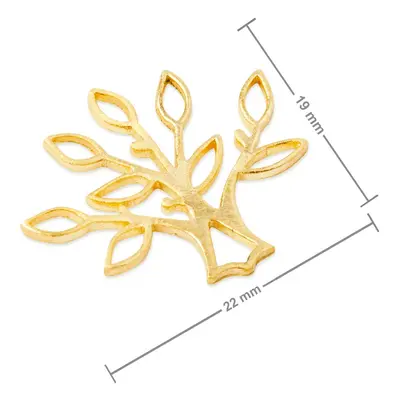Amoracast spojovací díl strom 22x19mm pozlacený - 1 ks
