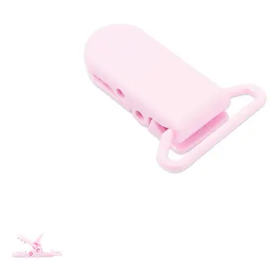 Plastový klip na dudlík 37x16x9mm Rose Pink - 1 ks