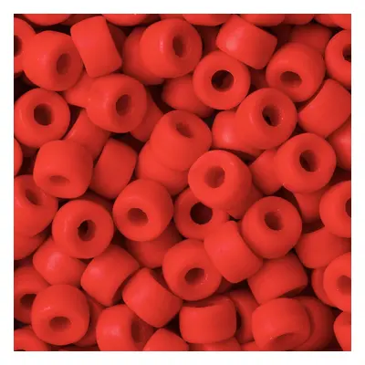 Skleněné korálky se širokým průtahem 6mm Coral Red Opaque Matt - 150 ks