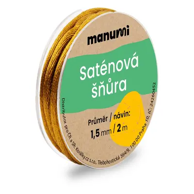 Nylonová saténová šňůra 1,5mm/2m Mustard Yellow - 1 ks