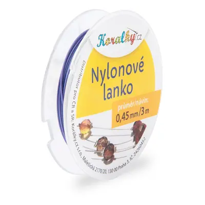 Nylonové lanko 0,45mm/3m pastelově fialové č.12 - 1 ks