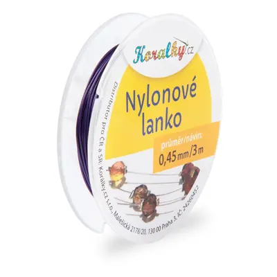 Nylonové lanko 0,45mm/3m fialové č.13 - 1 ks