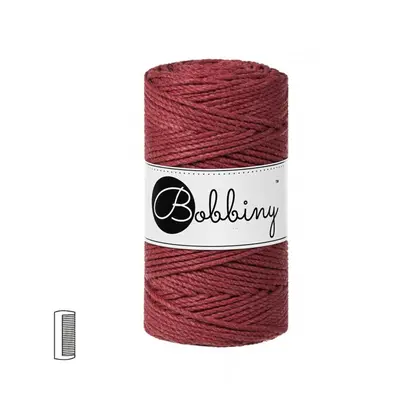 Bobbiny Macramé příze Regular 3PLY 3mm Wild Rose - 1 ks