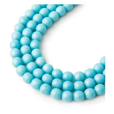 Manumi české skleněné mačkané kuličky 6 mm Turquoise Opaque - 30 ks