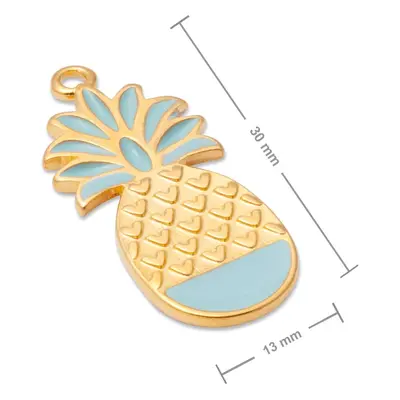 Manumi přívěsek ananas 30x13mm pozlacený - 1 ks