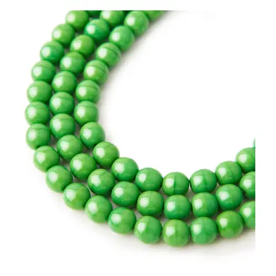 Manumi české skleněné mačkané kuličky 6 mm Pea Green Opaque - 30 ks