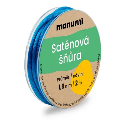 Nylonová saténová šňůra 1,5mm/2m Metallic Blue - 1 ks