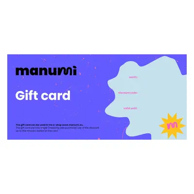 Gift voucher for Manumi.eu €100 - 1 ks