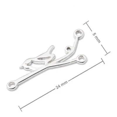 Amoracast spojovací díl sýkorka 24x5mm stříbrný - 1 ks