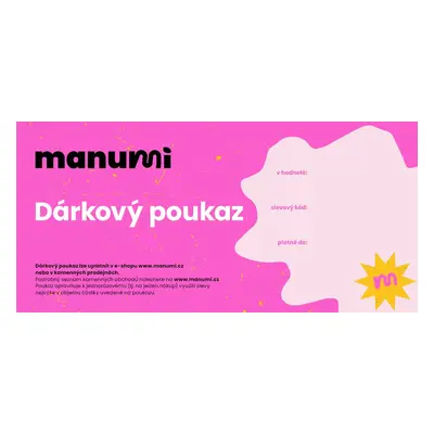 Dárkový poukaz pro Manumi.cz 200 Kč - 1 ks