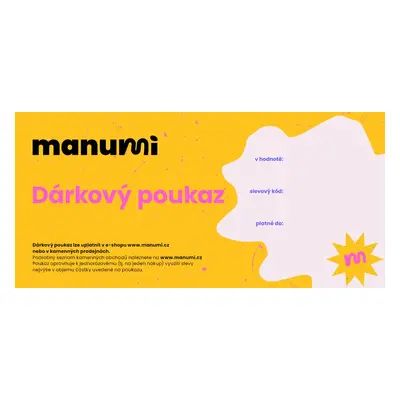 Dárkový poukaz pro Manumi.cz 500Kč - 1 ks