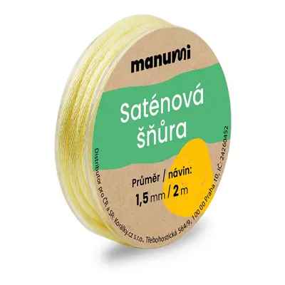 Nylonová saténová šňůra 1,5mm/2m Sunshine Yellow - 5 ks