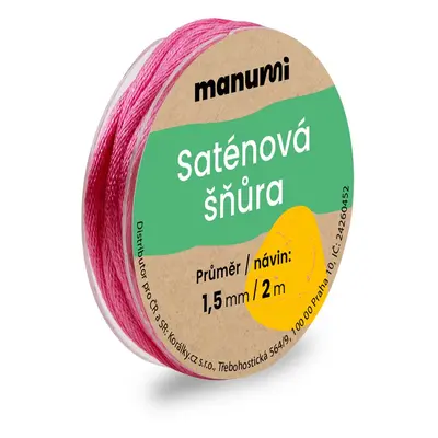 Nylonová saténová šňůra 1,5mm/2m Petal Pink - 1 ks