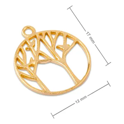 Amoracast přívěsek stromy 17x15mm pozlacený - 1 ks