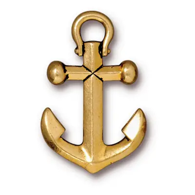 TierraCast přívěsek Anchor Charm starozlatý - 1 ks