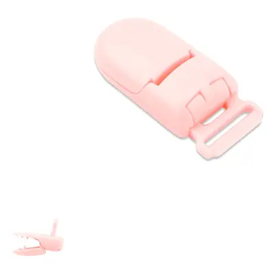 Plastový klip na dudlík 32x17,5x9mm Baby Pink - 10 ks