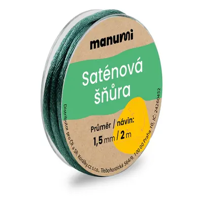 Nylonová saténová šňůra 1,5mm/2m Dark Sea Green - 1 ks