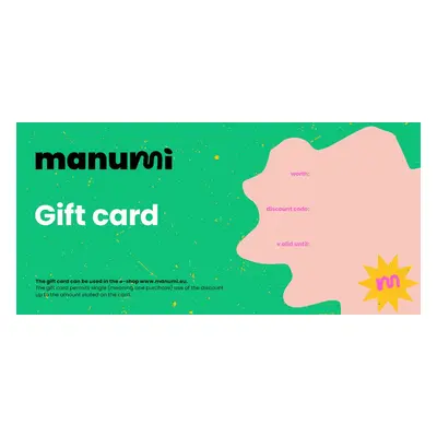 Gift voucher for Manumi.eu €50 - 1 ks