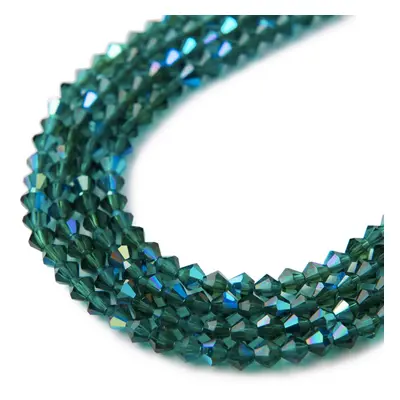 Manumi české cínové perle 4 mm Emerald AB - 135 ks