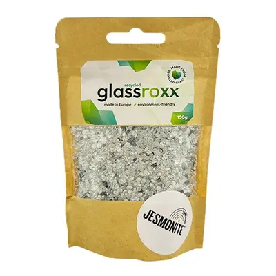 Jesmonite skleněné kamínky GlassRoxx v barvě stříbra 150 g - 3 ks