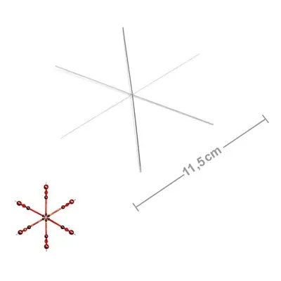Manumi drátěný základ na výrobu šesticípé vánoční hvězdy 11,5 cm - 3 ks