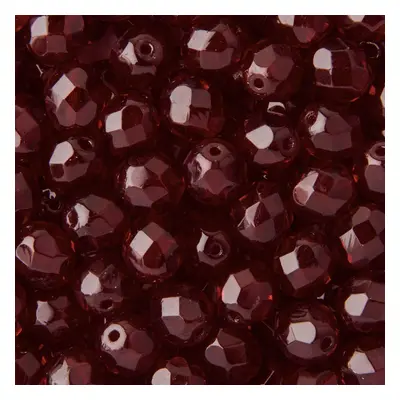 Manumi české broušené korálky 8mm Garnet - 22 ks