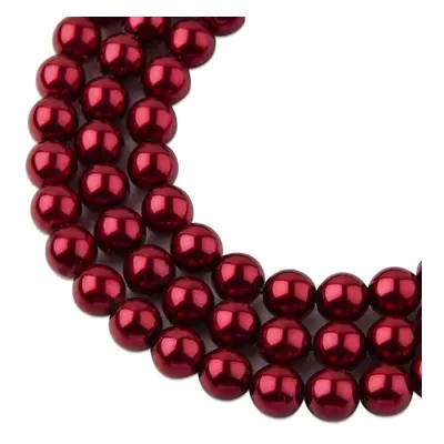 Manumi české voskové perle 6mm bordo - 150 ks