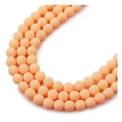 Estrela České mačkané korálky Estrela BONDELI 4 mm soft orange - 45 ks