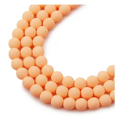 Estrela České mačkané korálky Estrela BONDELI 6 mm soft orange - 30 ks