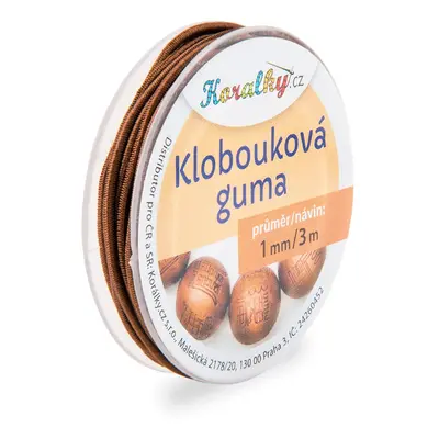 Manumi Klobouková guma 1mm/3m světle hnědá č.9 - 1 ks