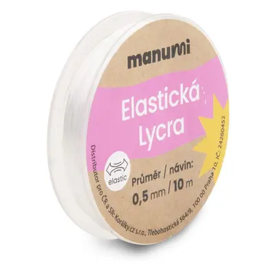 Manumi Elastická lycra 0,5mm/10m bílá - 1 ks