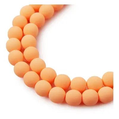 Estrela České mačkané korálky Estrela BONDELI 8 mm soft orange - 22 ks