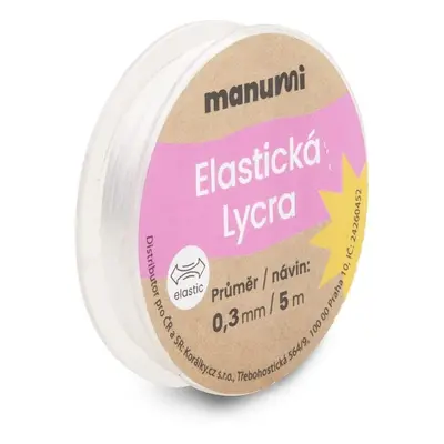 Manumi Elastická lycra 0,3mm/5m bílá - 1 ks