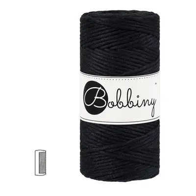 Bobbiny Macramé příze Regular 3mm Black - 1 ks