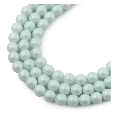 Manumi České mačkané korálky Manumi 6 mm pearl mint - 30 ks