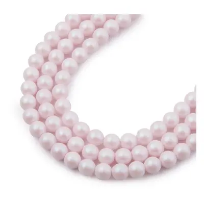 Manumi České mačkané korálky Manumi 4 mm pearl pink - 45 ks