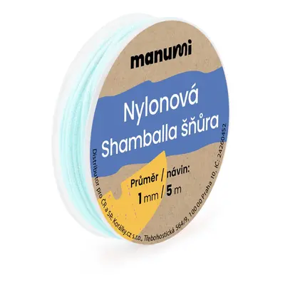 Manumi Nylonová šňůrka na Shamballa náramky 1mm/5m světle zelená č.26 - 1 ks