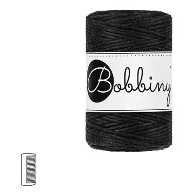 Bobbiny Macramé příze Baby 1,5mm Black - 1 ks