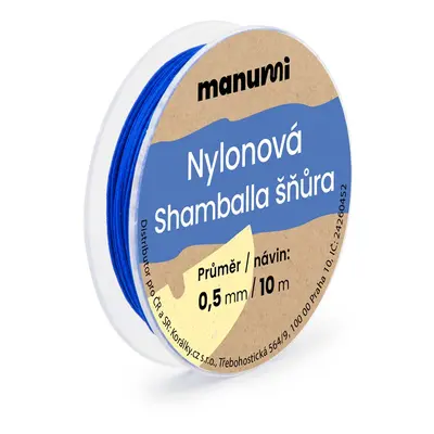 Manumi Nylonová šňůrka na Shamballa náramky 0,5mm/10m modrá č.8 - 1 ks