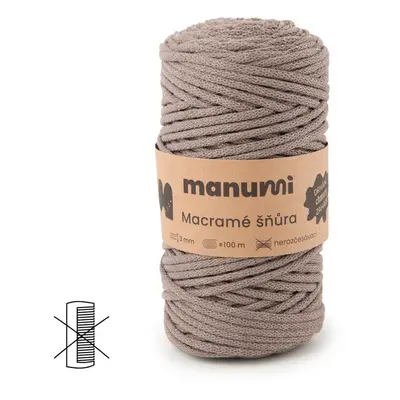 Manumi Macramé šňůra 3mm mokka - 1 ks