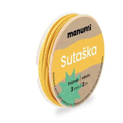 Manumi Sutaška 3mm/2m žlutý okr - 1 ks