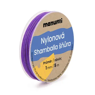 Manumi Nylonová šňůrka na Shamballa náramky 1mm/5m fialová č.25 - 1 ks