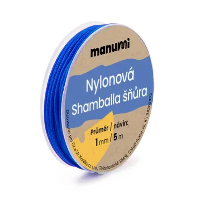 Manumi Nylonová šňůrka na Shamballa náramky 1mm/5m modrá č.23 - 1 ks