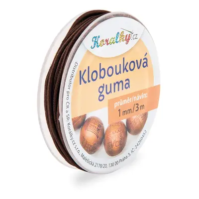 Manumi Klobouková guma 1mm/3m tmavě hnědá č.10 - 1 ks