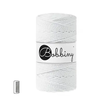 Bobbiny Macramé příze Regular 3PLY 3mm White - 1 ks