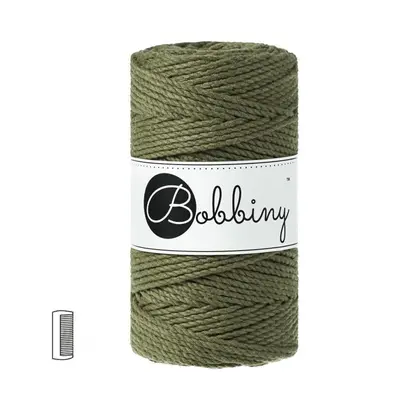 Bobbiny Macramé příze Regular 3PLY 3mm Avocado - 1 ks