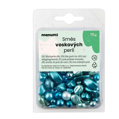 Manumi směs českých voskových perel tyrkysová - 75 g