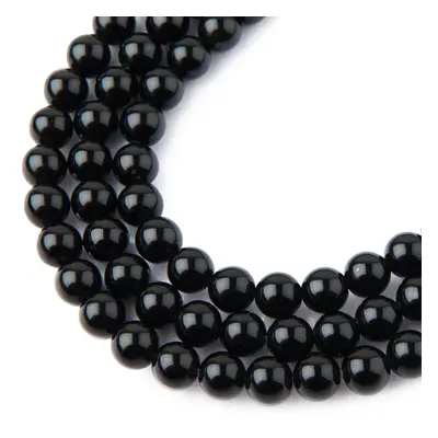 Korálky z minerálu Černý obsidián 6mm - 10 ks