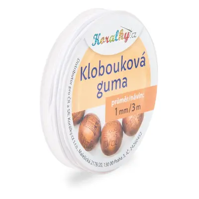 Manumi Klobouková guma 1mm/3m bílá č.1 - 1 ks