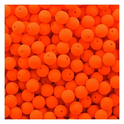 Estrela České mačkané korálky Estrela NEON 4 mm oranžové - 45 ks